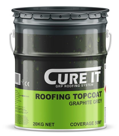 Cure It GRP Roofing Topcoat - Graphite Grey 20kg