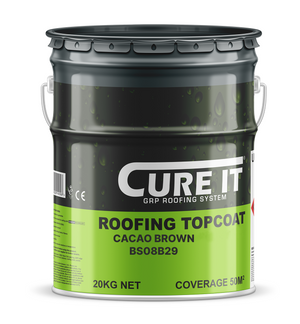 Cure It GRP Roofing Pre-Mixed Topcoat Cacao Brown BS 08B29 - 20kg