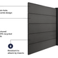 Cladco Composite Fencing Panel - Charcoal (3.6m)