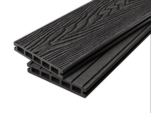 Cladco Woodgrain Effect Hollow Composite Decking Board - Charcoal (2.4m)