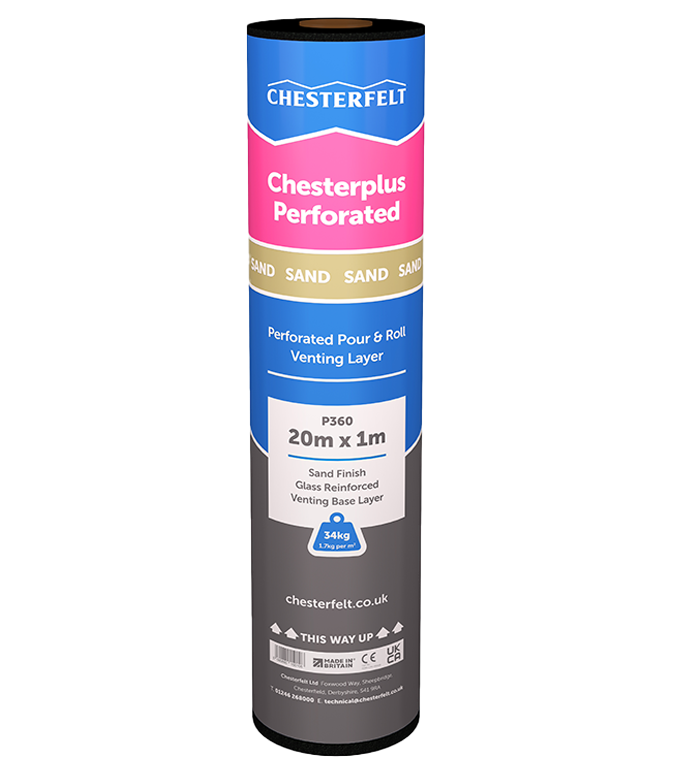 Chesterfelt 3H Perforated Venting Base Layer 20m x 1m Roll