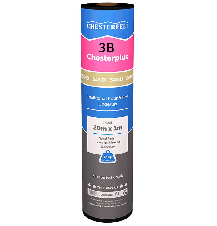 Chesterfelt 3B Bonding Glass Fibre Underlay 20m x 1m Roll