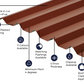 Cladco 34/1000 Box Profile 0.7 PVC Plastisol Coated Roof Sheet - Chestnut