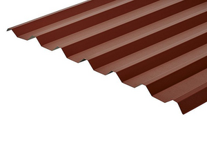 Cladco 34/1000 Box Profile 0.7 PVC Plastisol Coated Roof Sheet - Chestnut