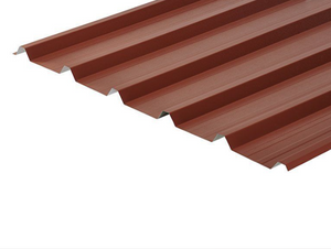 Cladco 32/1000 Box Profile 0.7 PVC Plastisol Coated Roof Sheet - Chestnut