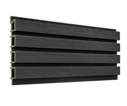 Cladco Composite Slatted Wall Cladding Panels - Charcoal (2.5m)