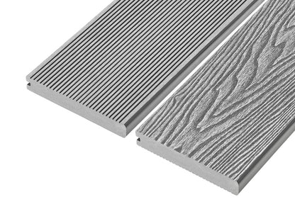 Cladco Solid Woodgrain Effect Reversible Bullnose Composite Decking Board - 4m (All Colours)
