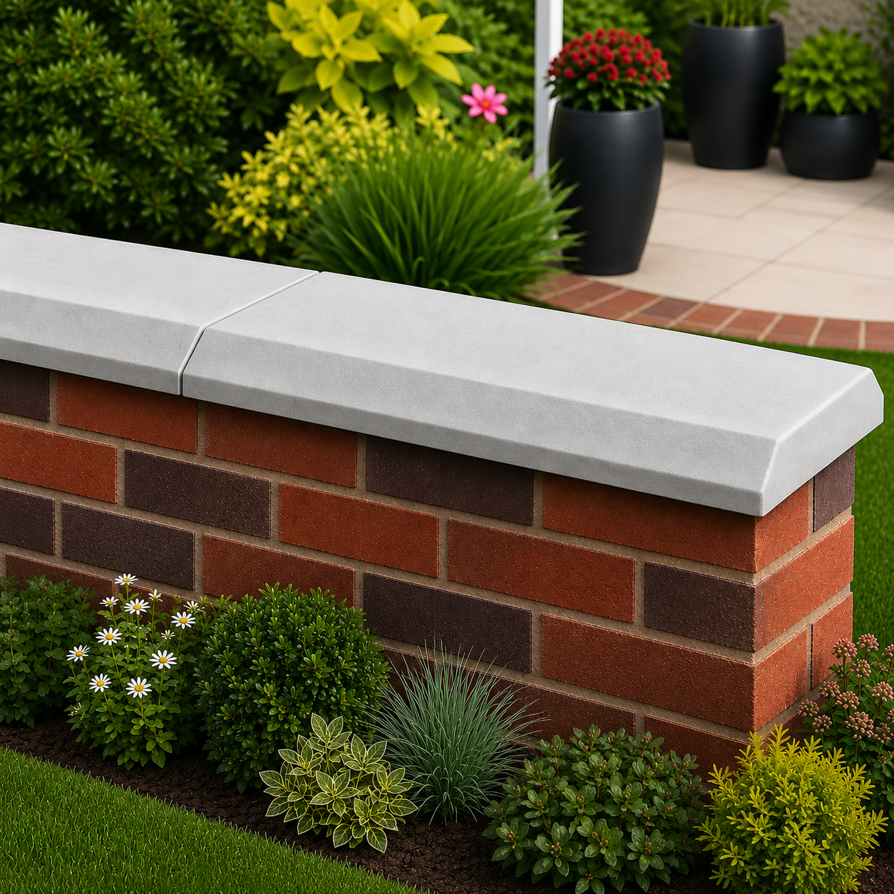 Classical Creations Chamfered Flat Coping Stones - Light Grey