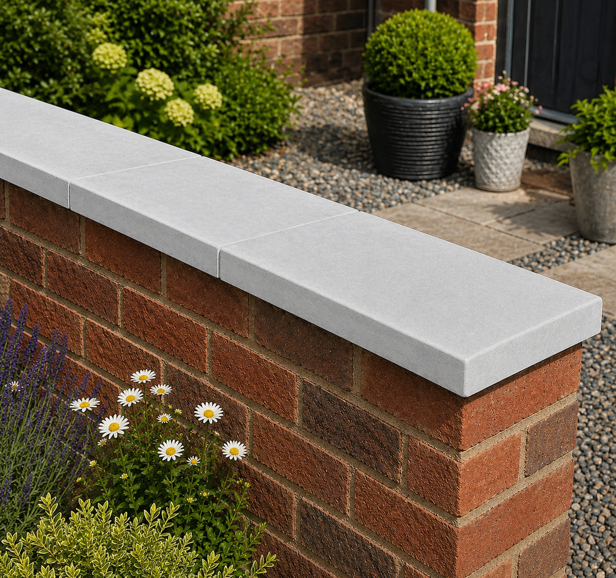 Classical Creations Flat Coping Stones - Light Grey