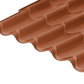 Cladco 41/1000 Tile Form 0.6 Thick Mica Coated Tile Effect Roof Sheet