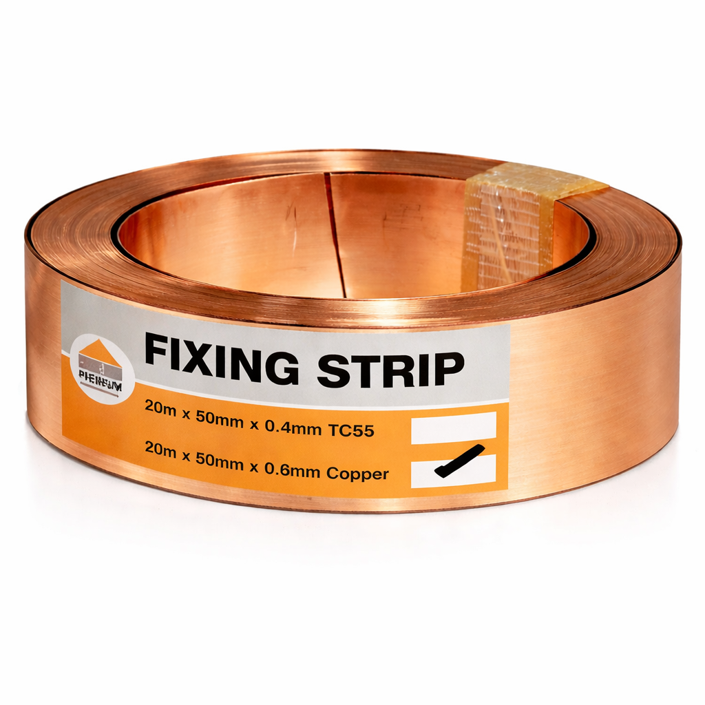 Copper Fixing Strip for Lead (50mm x 20m Roll)