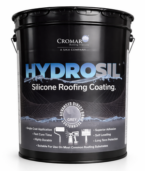 Cromar Hydrosil ProGrade 100% Silicone Liquid Roof Coating - Grey 18.9Ltr