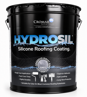 Cromar Hydrosil ProGrade 100% Silicone Liquid Roof Coating - Grey 18.9Ltr