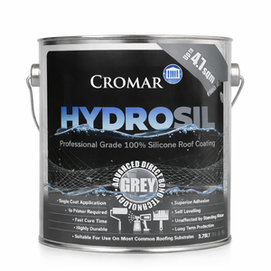 Cromar Hydrosil ProGrade 100% Silicone Liquid Roof Coating - Grey 3.78Ltr