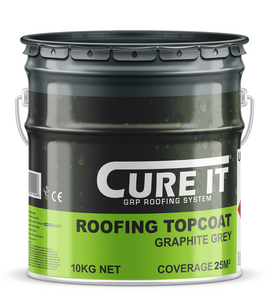 Cure It GRP Roofing Topcoat - Graphite Grey 10kg
