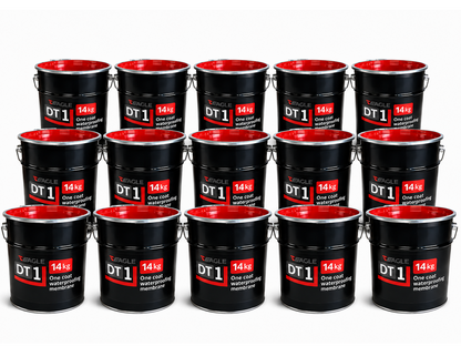 DT1 One Coat Hybrid Polyurethane Waterproofing Membrane - Grey 14kg (PALLET of 15 Tins)