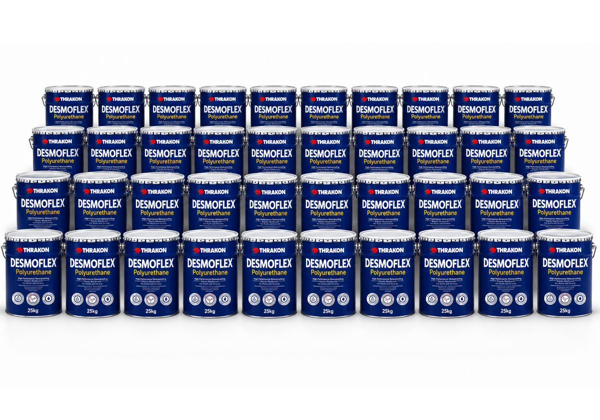 DESMOFLEX® Premium Polyurethane Waterproofing - 25kg (Pallet of 50 Tins 750m2)