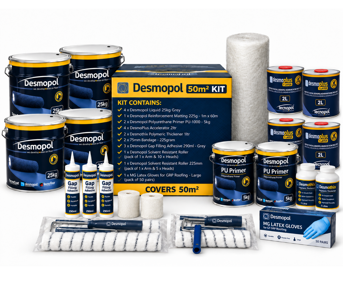 Desmopol Liquid Polyurethane Waterproofing Kit - 50m²