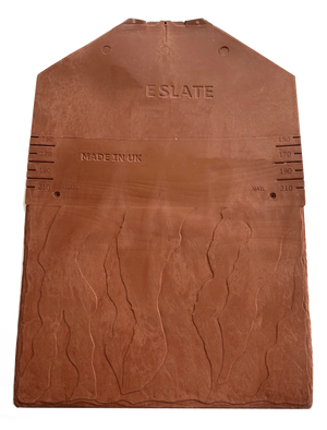 E-Slate Low Pitch Plastic Roof Slate 10° - Old World Red (pack of 16)