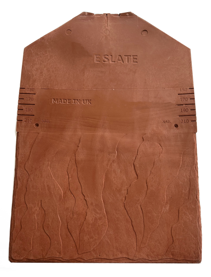 E-Slate Low Pitch Plastic Roof Slate 10° - Old World Red (pack of 16)