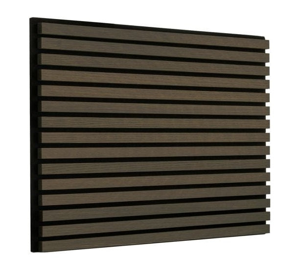 Cladco Acoustic Internal Slatted Wall Panels - 600mm x 600mm (All Colours) Espresso