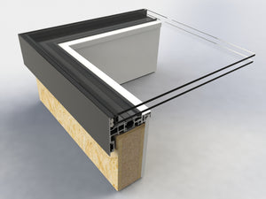 Roofglaze Skyway Fixed Flat Glass Rooflight with Insulated Timber Kurb