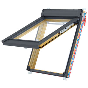 Keylite Clear Lacquered Pine Top Hung / Fire Escape Roof Window