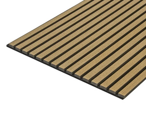 Cladco Acoustic Internal Slatted Wall Panels - Golden Pine (2400mm x 600mm)