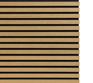 Cladco Acoustic Internal Slatted Wall Panels - Golden Pine (2400mm x 600mm)