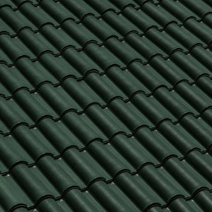 British Ceramics Roman Clay Roof Tile - Green Glazed (Pallet of 288 tiles)