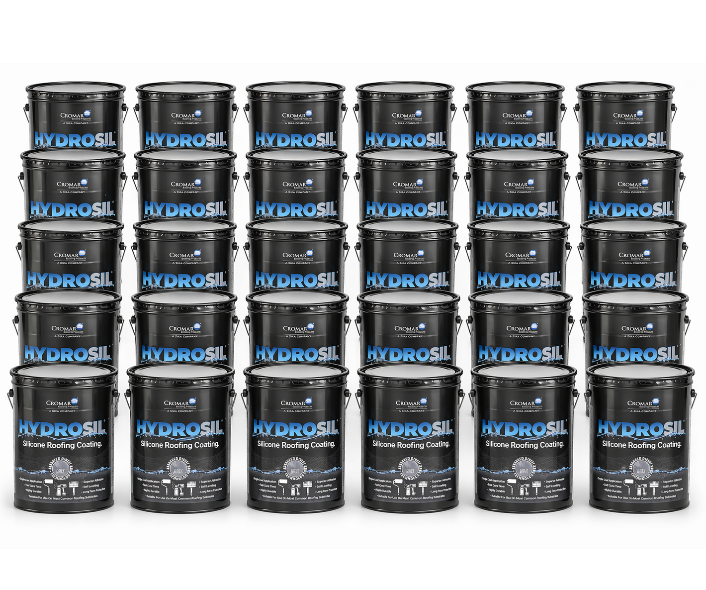 Cromar Hydrosil ProGrade 100% Silicone Coating - Grey 18.9L (PALLET of 30 Tins)