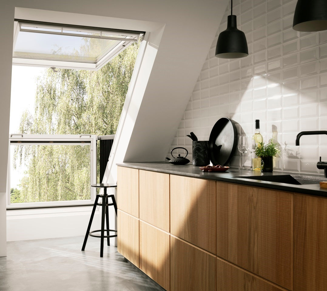 VELUX GDL SK19 S10L02 White Painted Cabrio® Roof Balcony for Slate (11