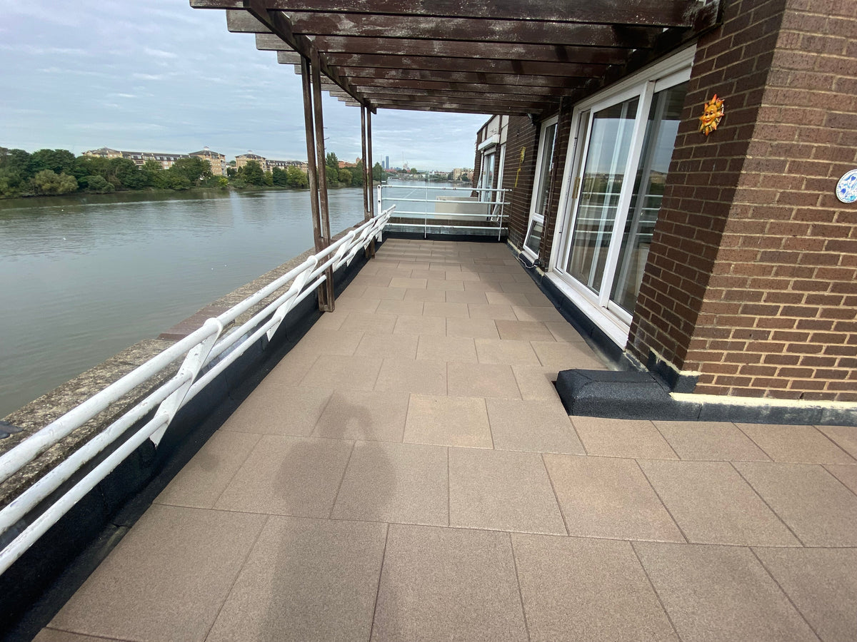 Castle Composites Castleflex Rubber Promenade Tiles - 500mm x 500mm x
