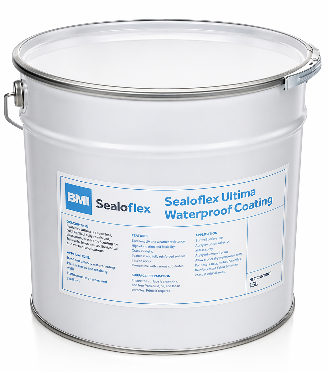 Icopal Sealoflex Ultima Modified PU Waterproof Coating - Grey 15L