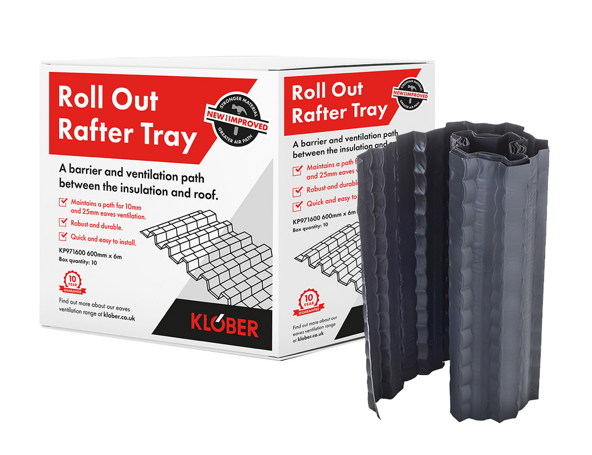 Radftyer Rall Klober Roll Out Continuous Rafter Tray - 600mm x 6m (Pack of 10)