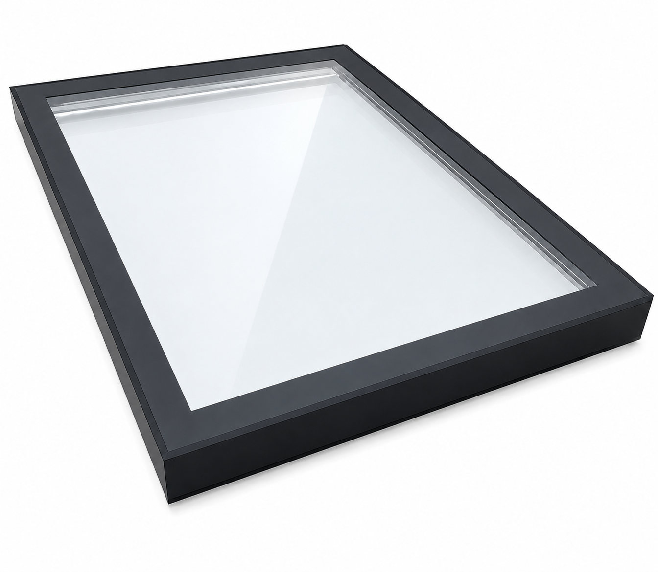 TuffX Infinity Framed Flat Glass Rooflight - Solar Clear Double Glazed (1.0 U-Value)