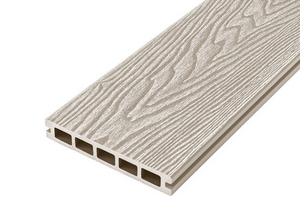 Cladco Woodgrain Effect Hollow Composite Decking Board - Ivory (2.4m)