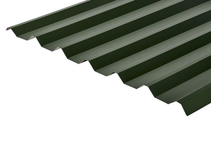 Cladco 34/1000 Box Profile 0.5 PVC Plastisol Coated Roof Sheet - Juniper Green