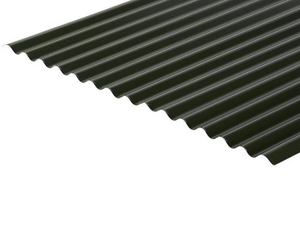 Cladco 13/3 Corrugated 0.7mm Thick Polyester Paint Coated Roof Sheet - Juniper Green