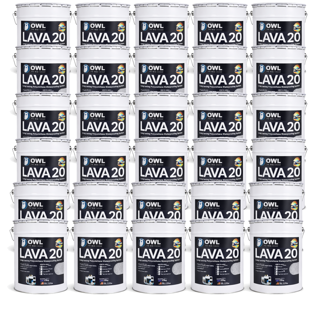 LAVA 20 Premium Polyurethane Liquid Waterproofing 25kg (PALLET of 30 tins)