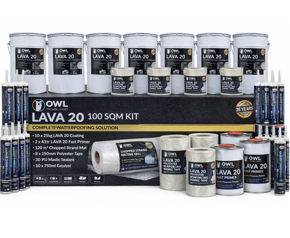 LAVA 20 Polyurethane Liquid Waterproofing Kit - 100m2