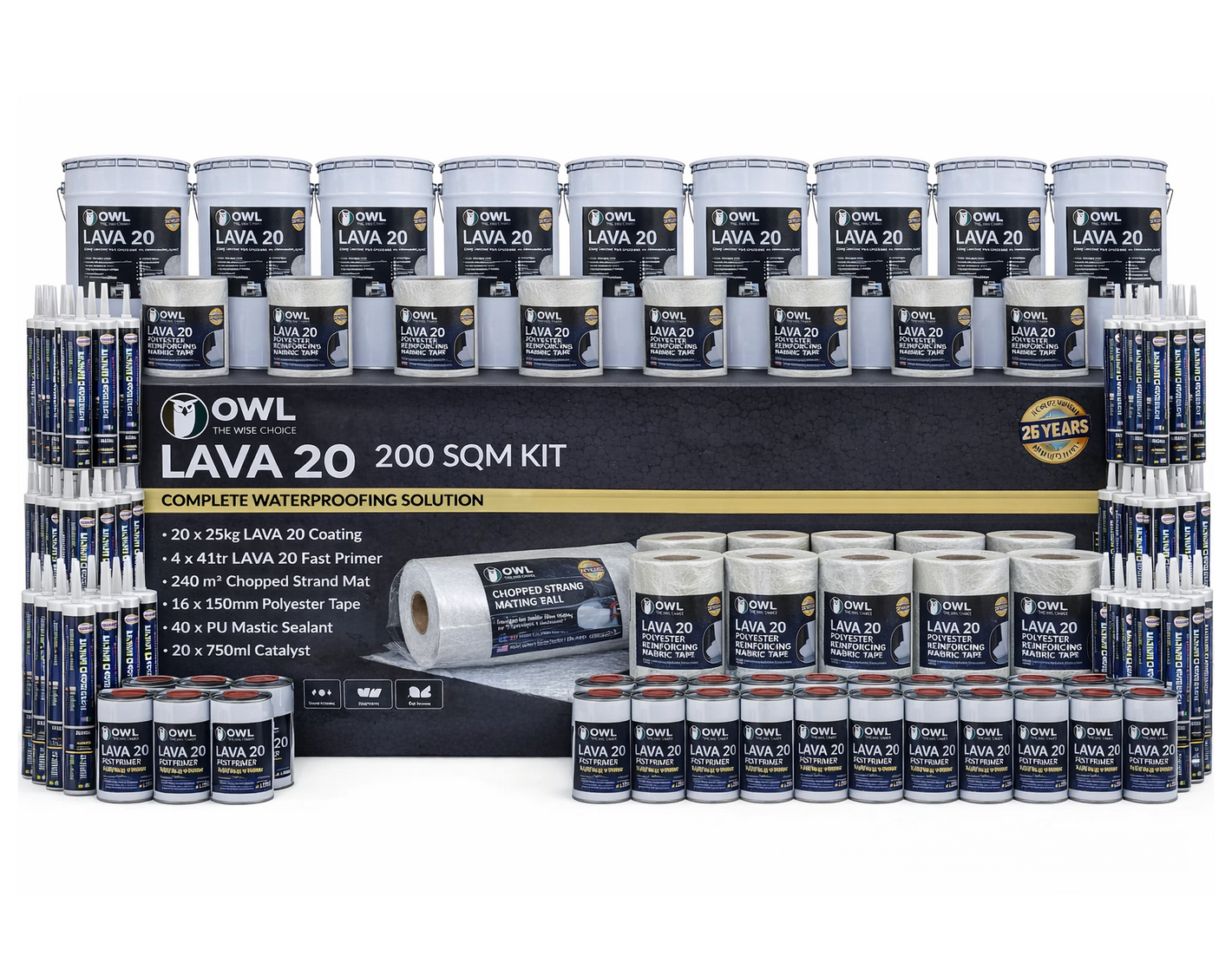 LAVA 20 Polyurethane Liquid Waterproofing Kit - 200m2