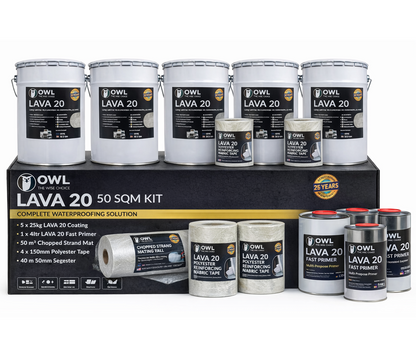 LAVA 20 Polyurethane Liquid Waterproofing Kit - 50m2