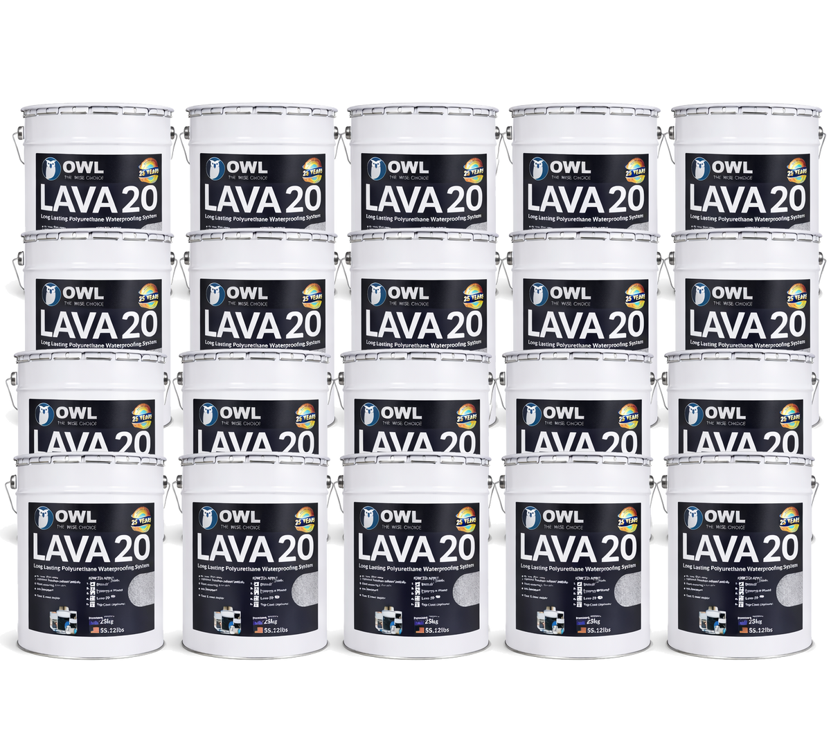 LAVA 20 Premium Polyurethane Liquid Waterproofing 25kg (PALLET of 20 tins)