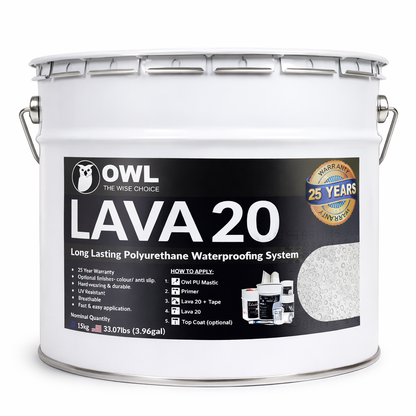 LAVA 20 Premium Polyurethane Liquid Waterproofing - 15kg
