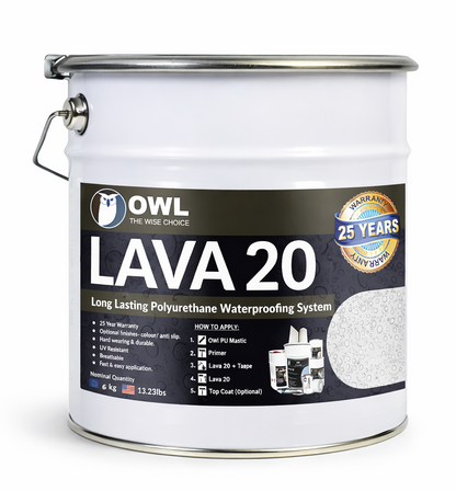 LAVA 20 Premium Polyurethane Liquid Waterproofing - 6kg