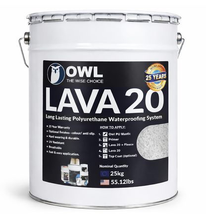 LAVA 20 Premium Polyurethane Liquid Waterproofing - 25kg