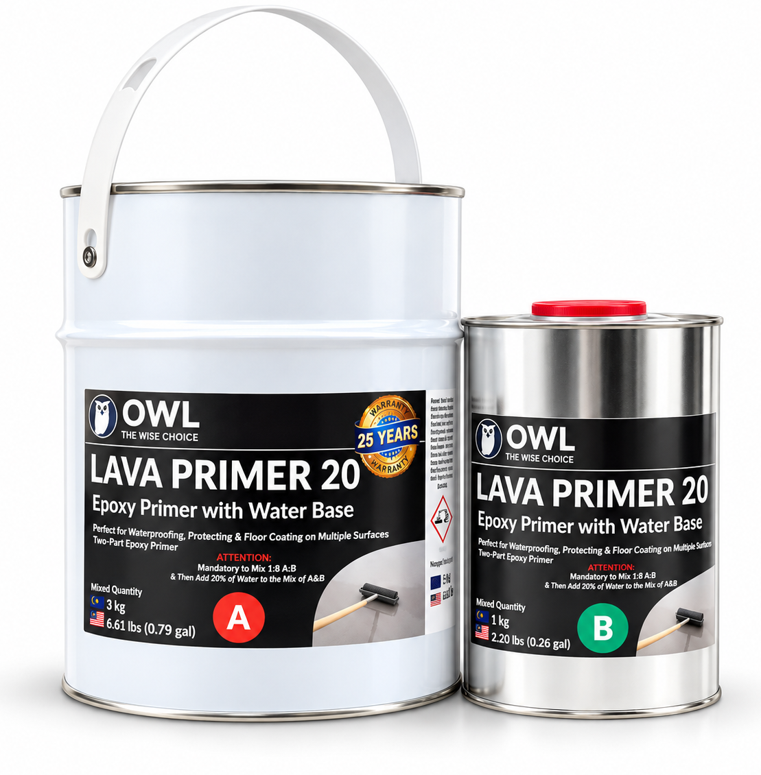 LAVA 20 Two Part Epoxy Primer – Water Based Multi Surface Primer 5kg