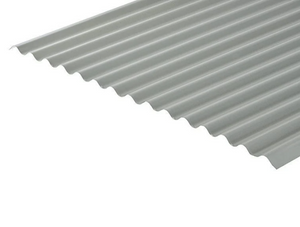 Cladco 13/3 Corrugated 0.5mm Thick Polyester Paint Coated Roof Sheet - Light Grey
