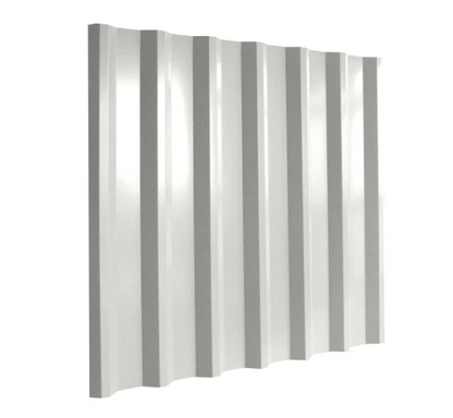Cladco 34/1000 Box Profile Sheeting 0.5mm Thick Polyester Paint Coated Roof Sheet - Light Grey